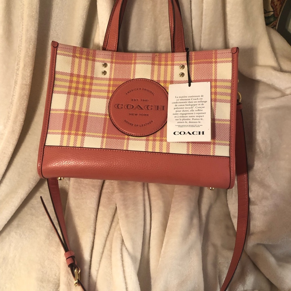 Coach Pink Plaid Women's Bag